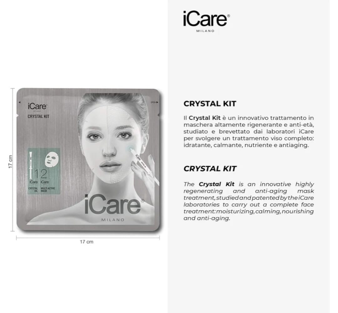 Trattamento maschera kristal kit iCare rigenerante antietà