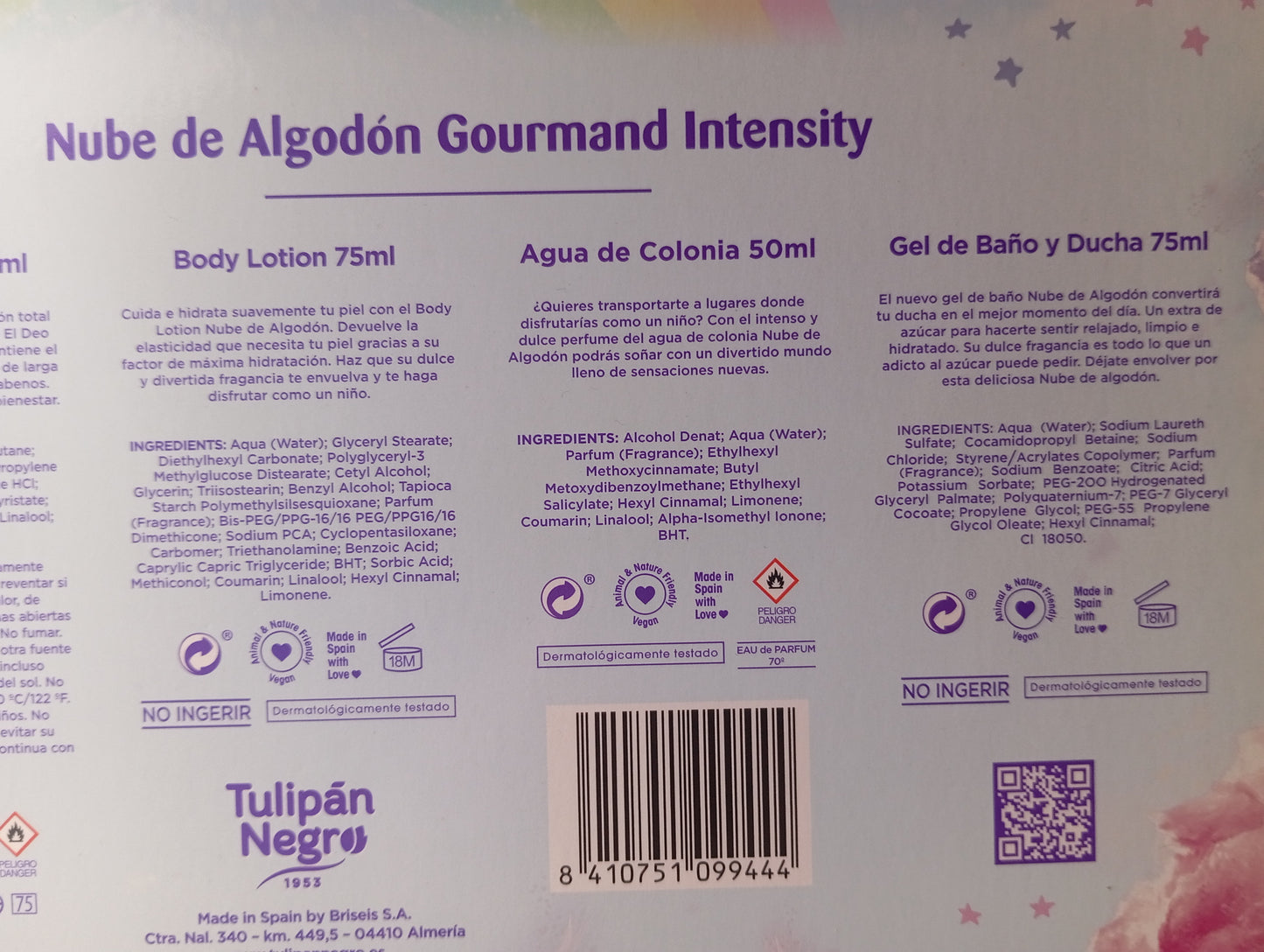 Set profumo nuvola di cotone Tulipan negro