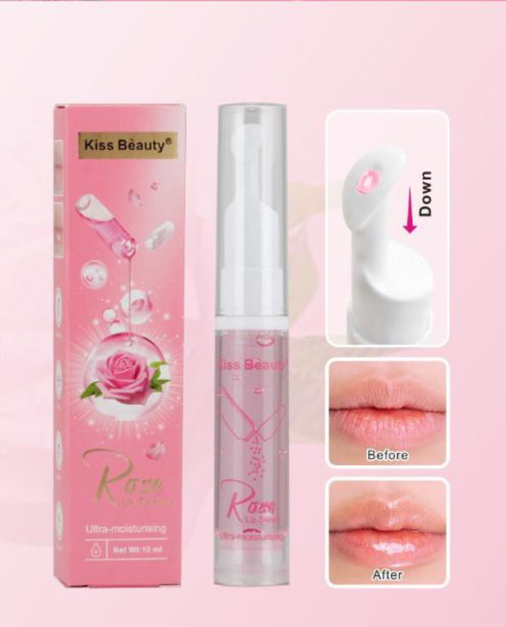 Rose moisturizing lip serum