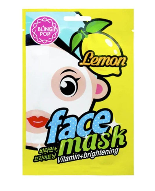 Maschera viso bling pop limone