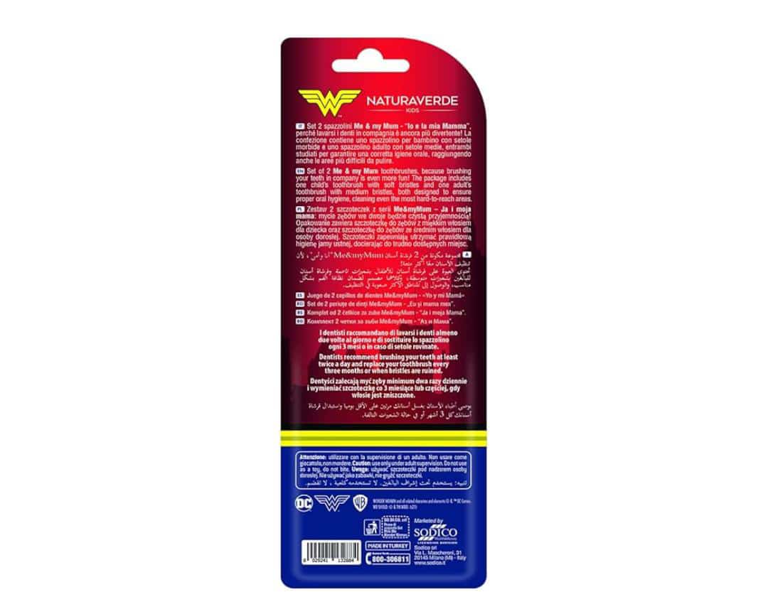 WONDER WOMAN SET SPAZZOLINI “IO E LA MIA MAMMA”