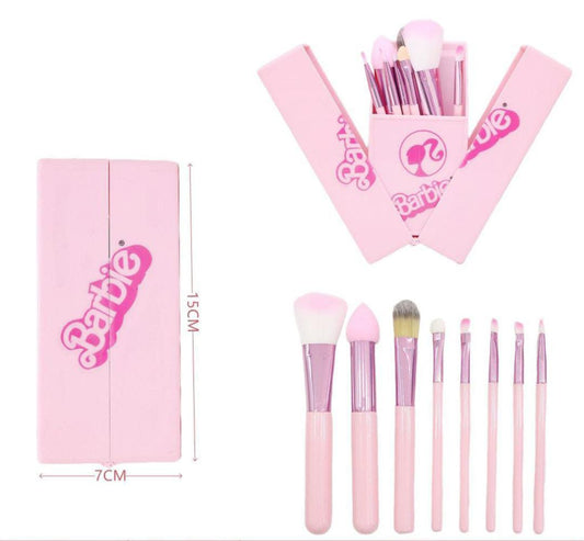 Set pennelli trucco + specchietto Barbie