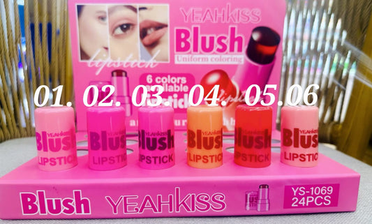 Blush Lip stick in 6 tonalità