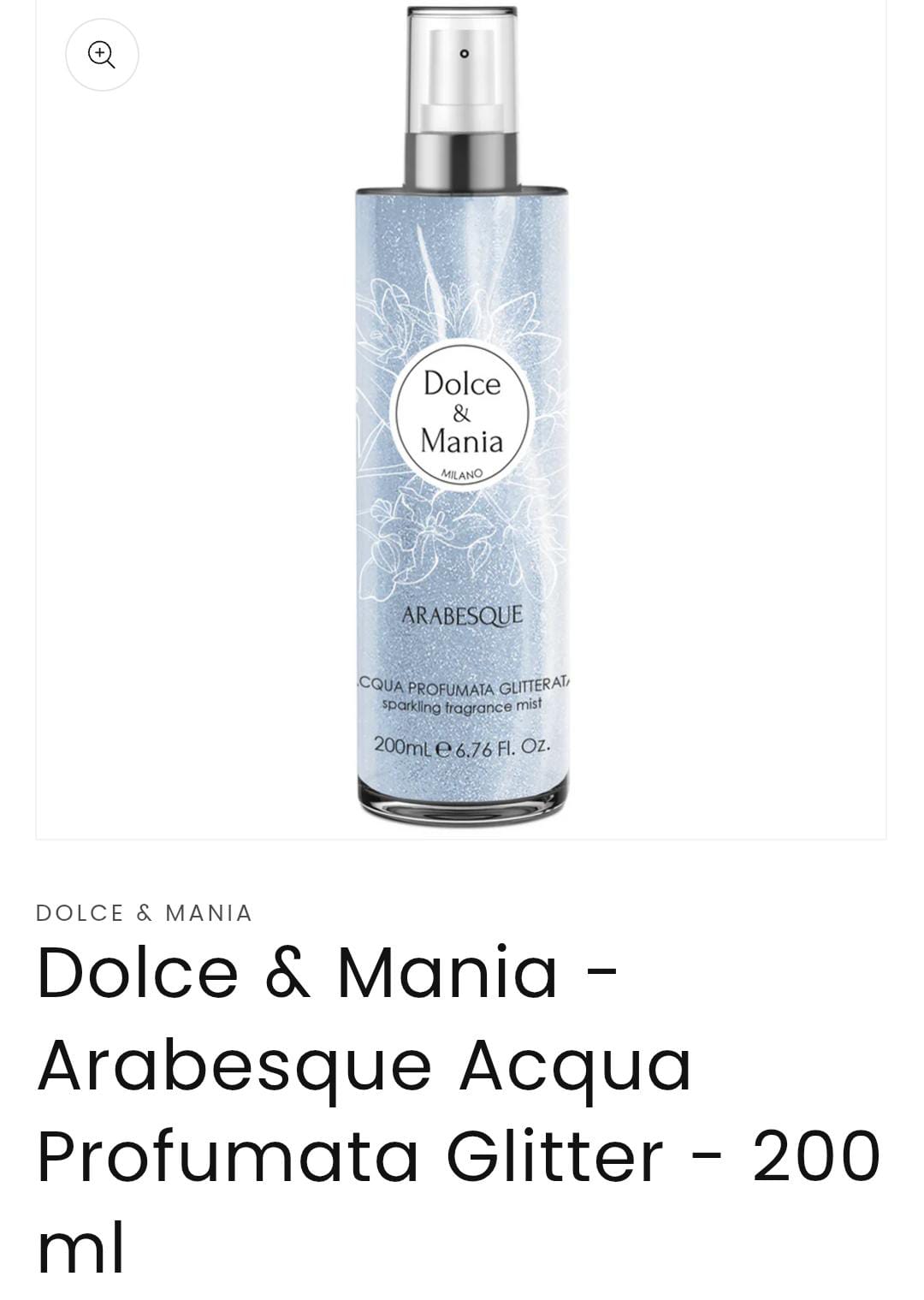 Arabesque Acqua Profumata Glitterata 200ml