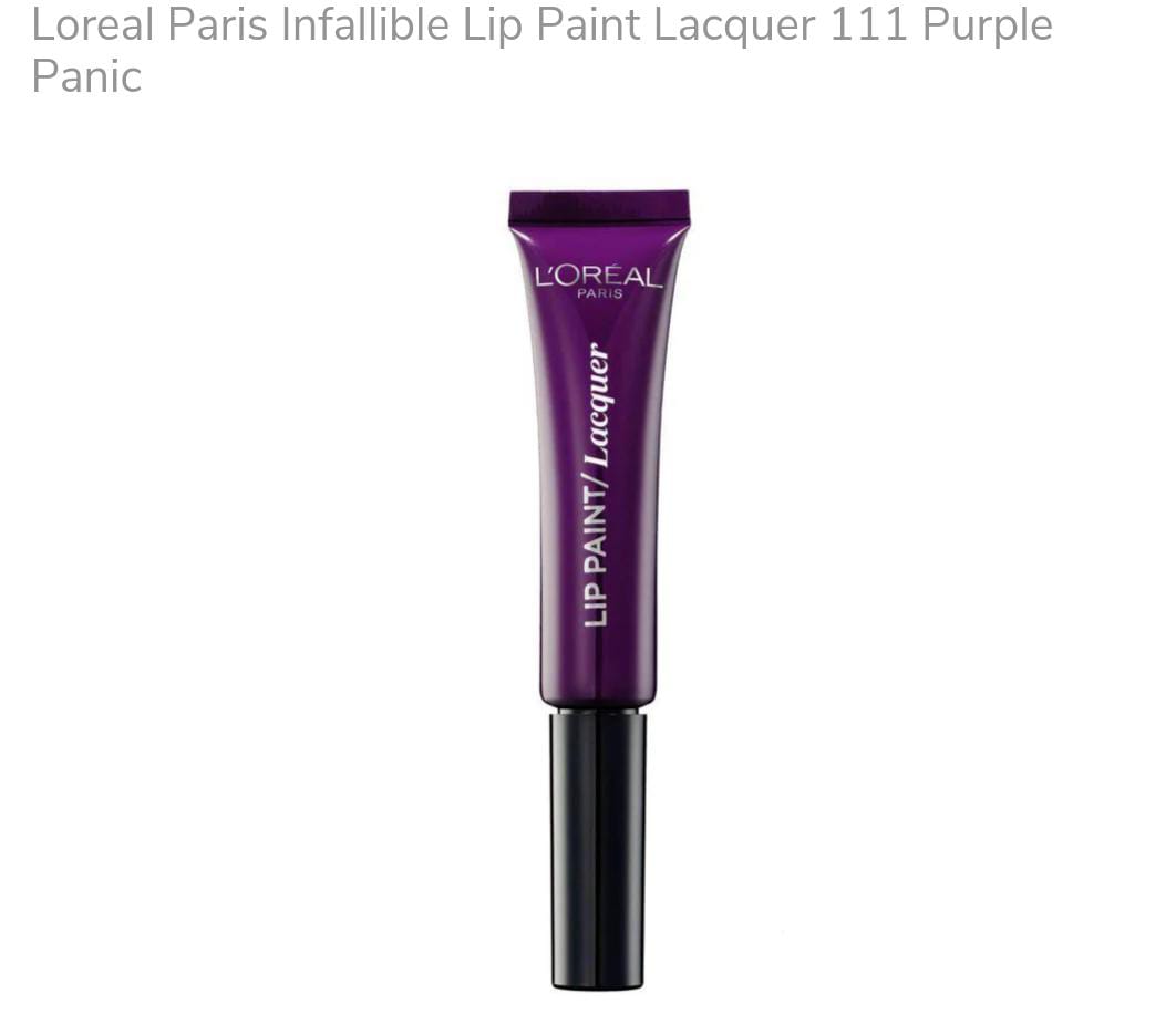 L'oreal Paris Infallible Lip paint Lacquer 111 Purple Panic