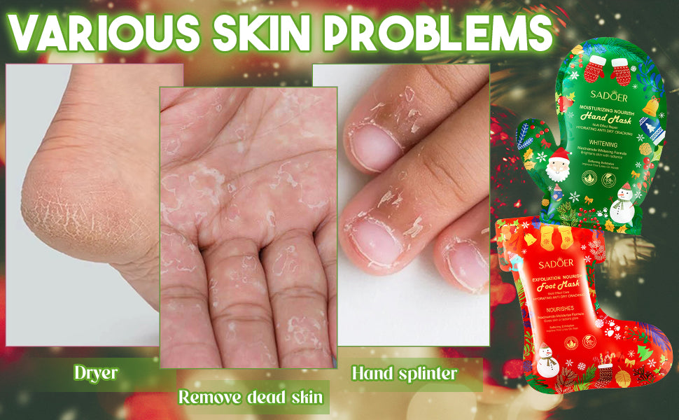 Set 2 maschere per la cura delle mani e dei piedi Sadoer