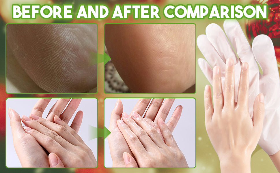 Set 2 maschere per la cura delle mani e dei piedi Sadoer