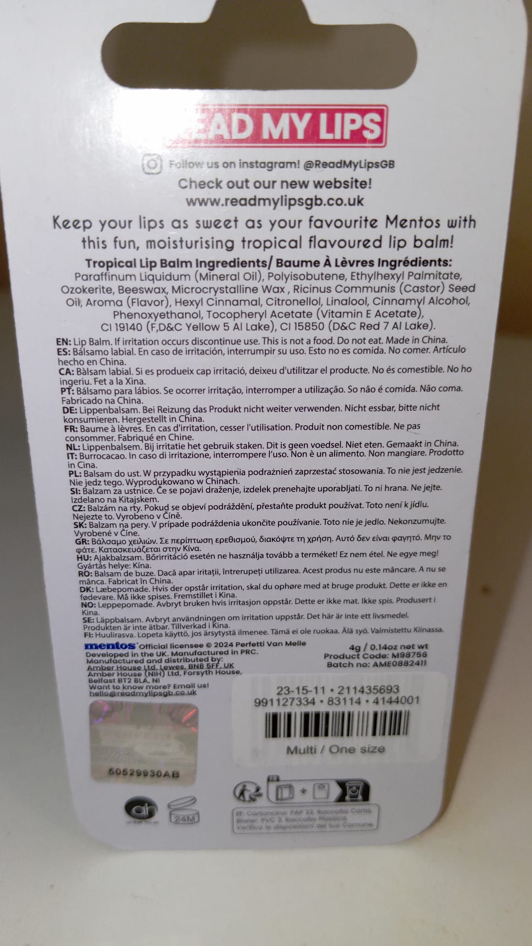 Lip Balm Mentos Tropical 6ml