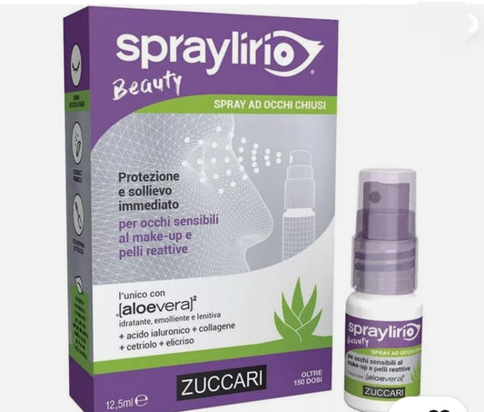 Beauty spray ad occhi chiusi