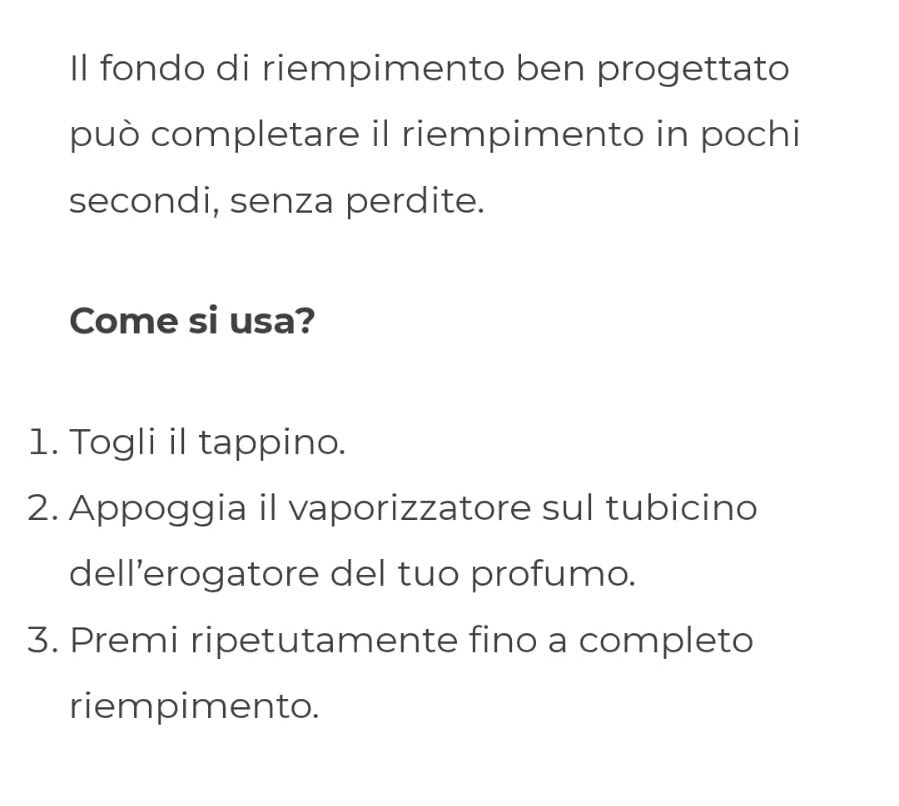 Vaporizzatore di profumo da borsa 5ml funziona Senza batteria